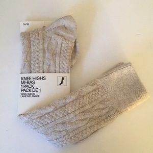 Knee high woven socks